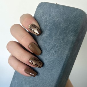 Leopardo Chic- Uñas Press On
