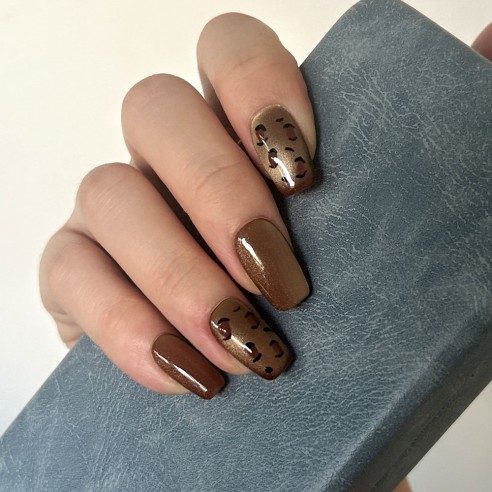 Leopardo Chic- Uñas Press On