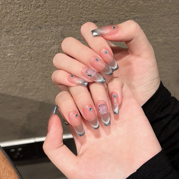 Menta con sal marina-uñas postizas press on