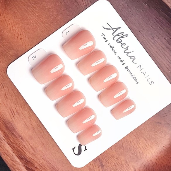 Seda de melocotón- Uñas Press On