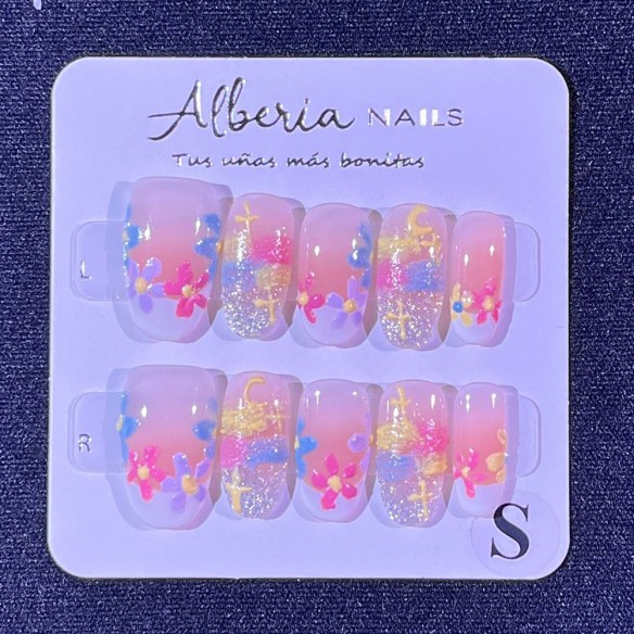 Jardin coral- Uñas Press On