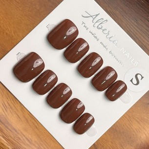Chocolate- Uñas Press On 2