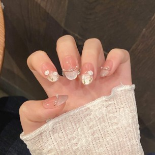 Tulipes roses-Ongles Press On