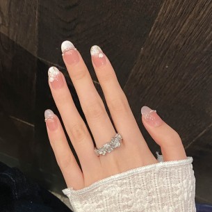 Tulipes roses-Ongles Press On 2