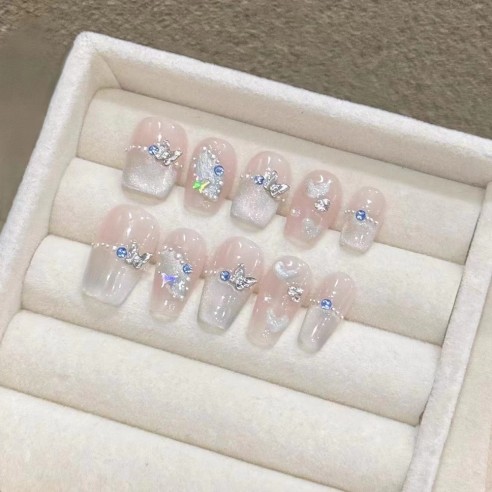 Papillons de printemps- Ongles Press On