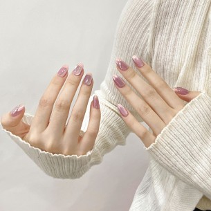 Rosa cristalina- Uñas...