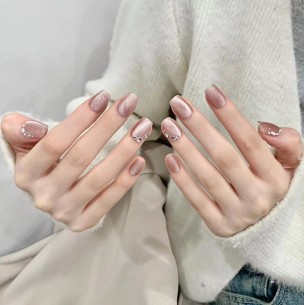 Quartz rose- Ongles Press On 2