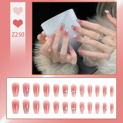 Fleurs de charme-Ongles press on