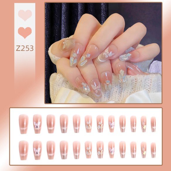 Corazón de Cristal- Uñas postizas Press on