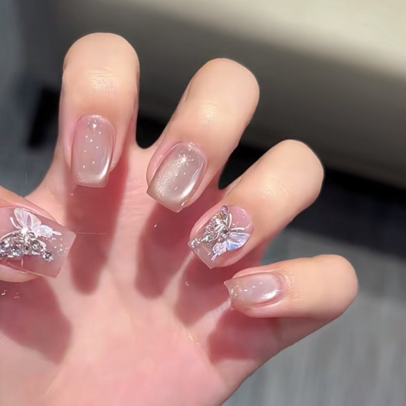 Mariposas de Cristal- uñas postizas press on