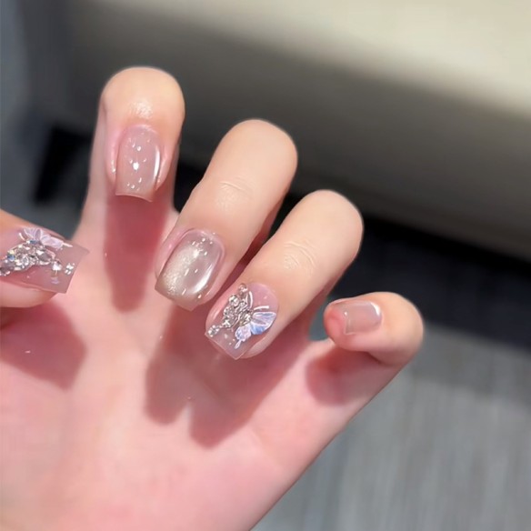 Mariposas de Cristal- uñas postizas press on