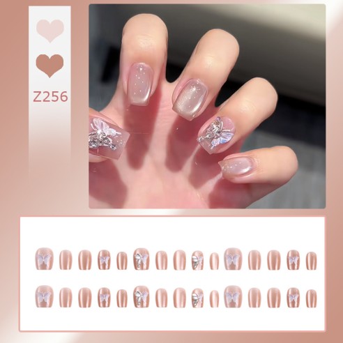 Papillons de cristal- Ongles press on