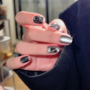 Obsidienne-Ongles press on