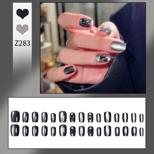 Obsidiana-Uñas postizas press on