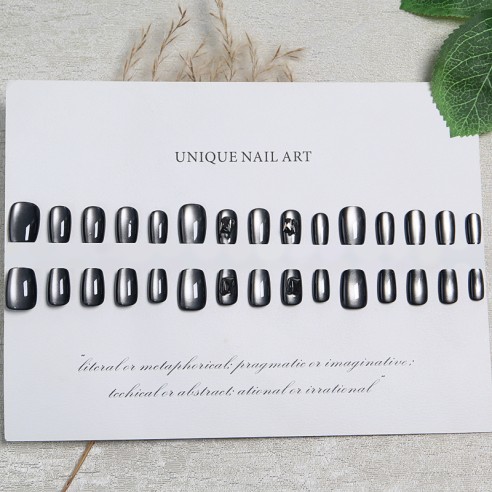 Obsidienne-Ongles press on