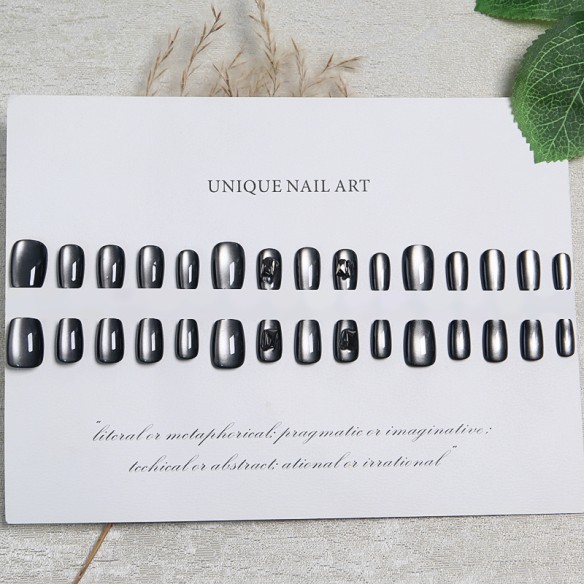 Obsidienne-Ongles press on