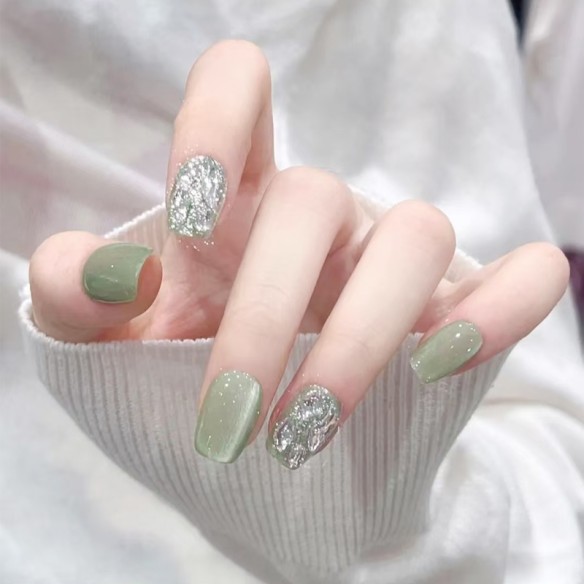 Hojas de Cristal- Uñas postizas press on