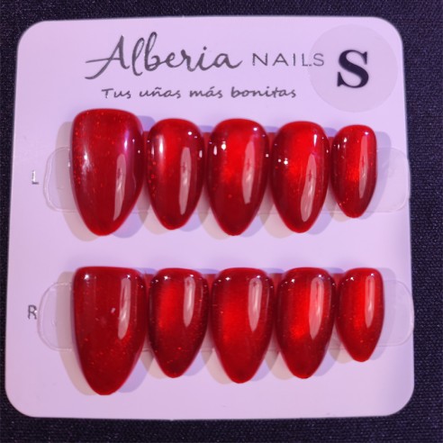 Rubis impérial- Ongles Press On
