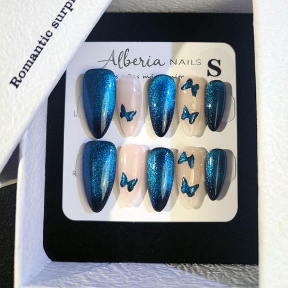 Mariposas del Océano-Uñas postizas Press On