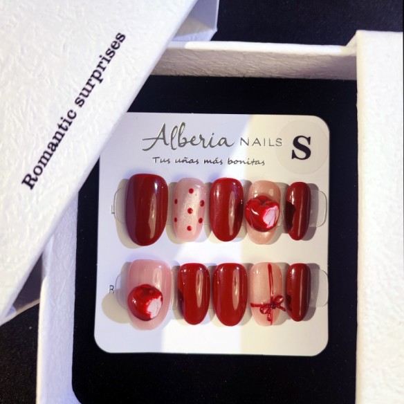 Mordisco de Pasión- Uñas postizas Press On