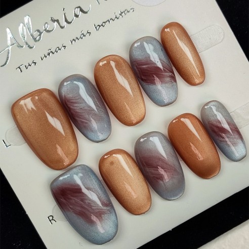 Fuego Ahumado- Uñas Postizas press on