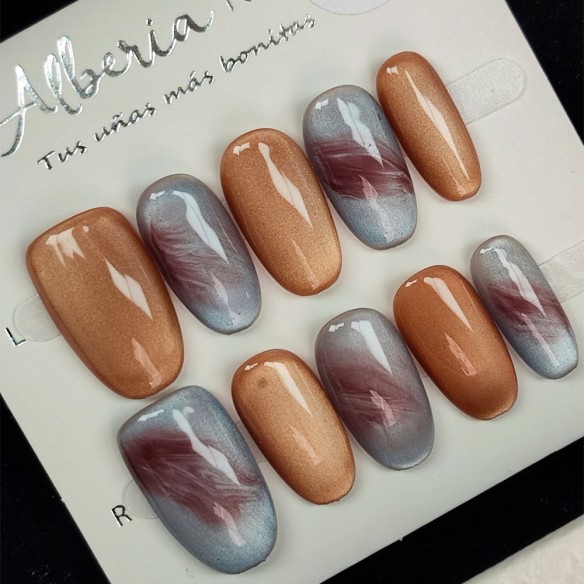 Fuego Ahumado- Uñas Postizas press on