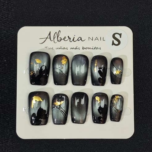 Onyx floral- Ongles Press On