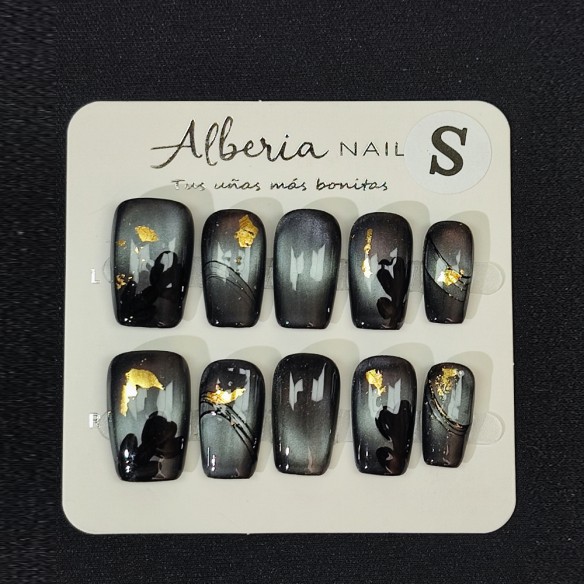 Onyx floral- Ongles Press On