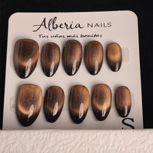 Oeil de tigre- Ongles Press On 2
