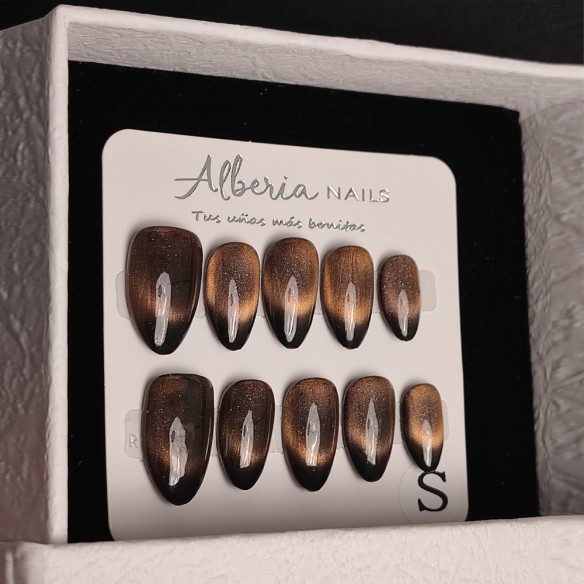 Ojo de Tigre- Uñas Press On