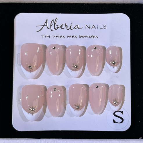 Frenchie Estrella- Uñas Press On