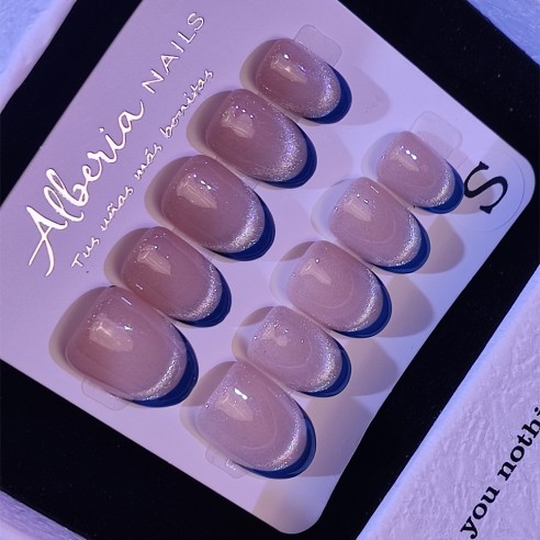 Frenchie Aurora Azul- Uñas Press On