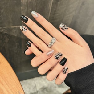 Cebra-Uñas postizas press on