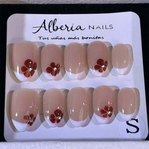 Frenchie Fleur- Uñas Press On