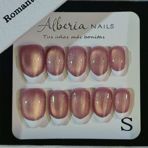 Frenchie glitter- Uñas Press On