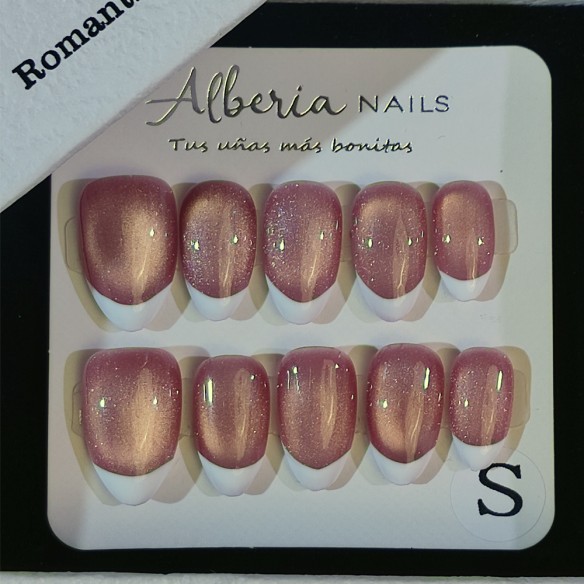 Frenchie glitter- Uñas Press On