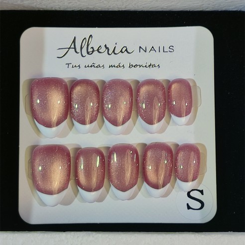 Frenchie glitter- Uñas Press On