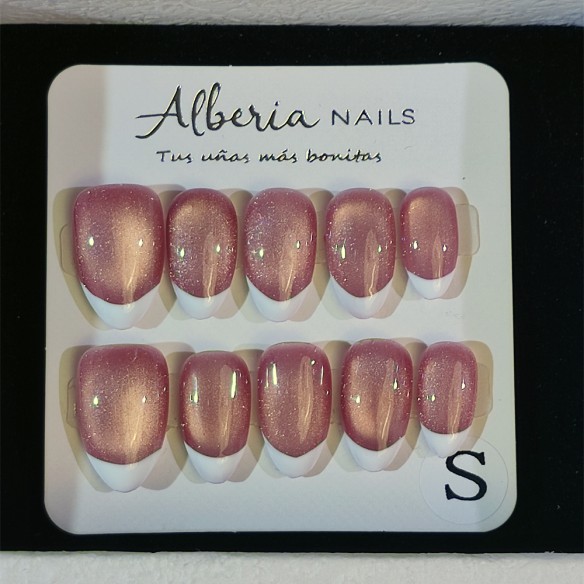 Frenchie glitter- Uñas Press On