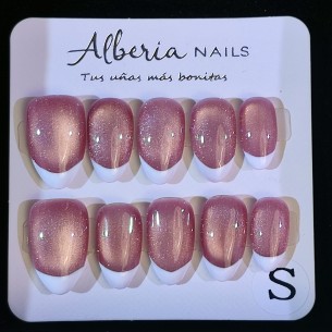 Frenchie glitter- Uñas...