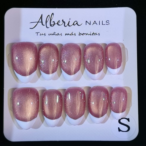 Frenchie glitter- Uñas Press On