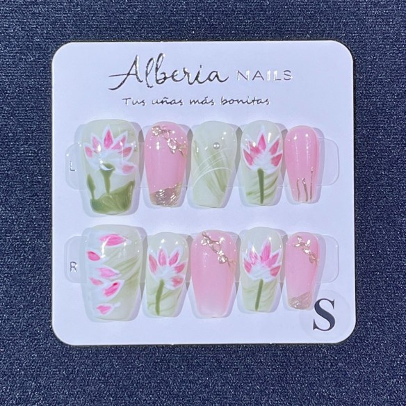 Flor de Loto- Uñas Press On