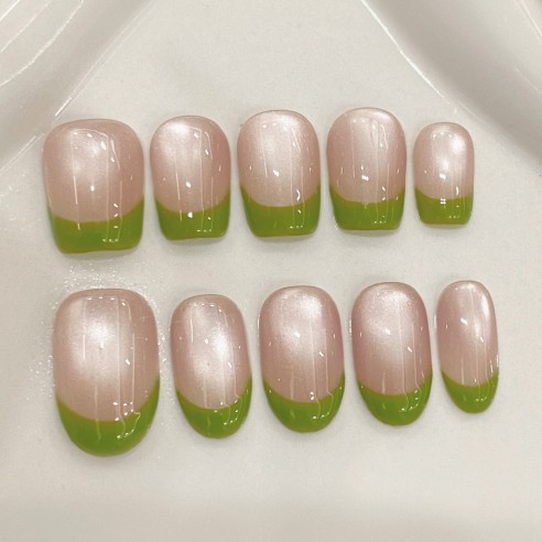 Frenchie Jade- Uñas Press On