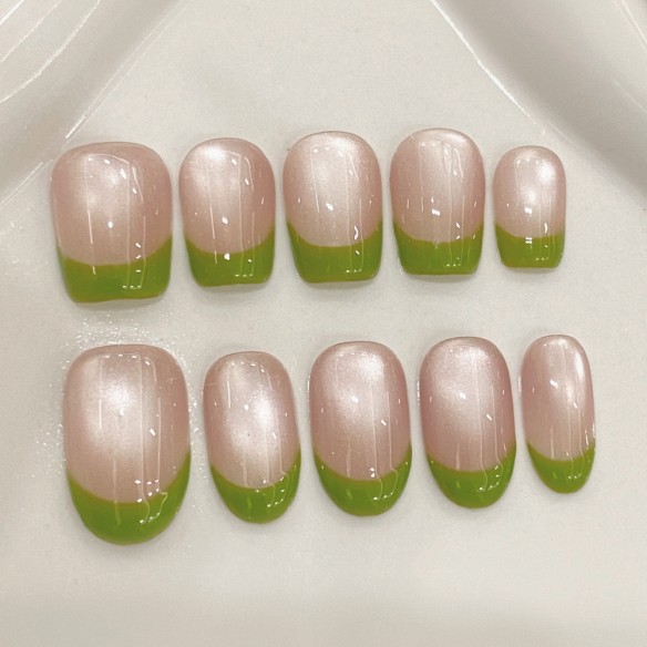 Frenchie Jade- Uñas Press On