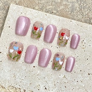 Tulipán-Uñas Press On 2