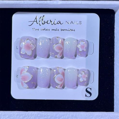 Orquídea- Uñas Press On
