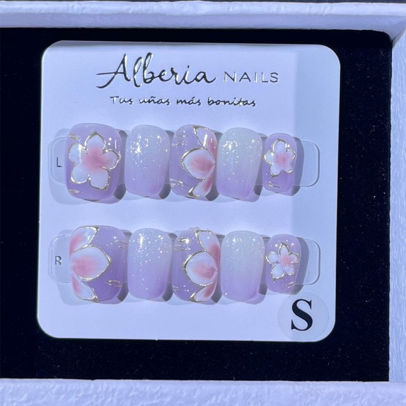 Orquídea- Uñas Press On