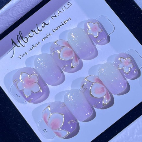 Orquídea- Uñas Press On