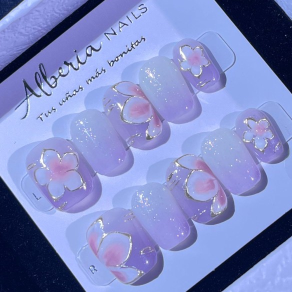 Orquídea- Uñas Press On