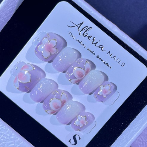 Orquídea- Uñas Press On