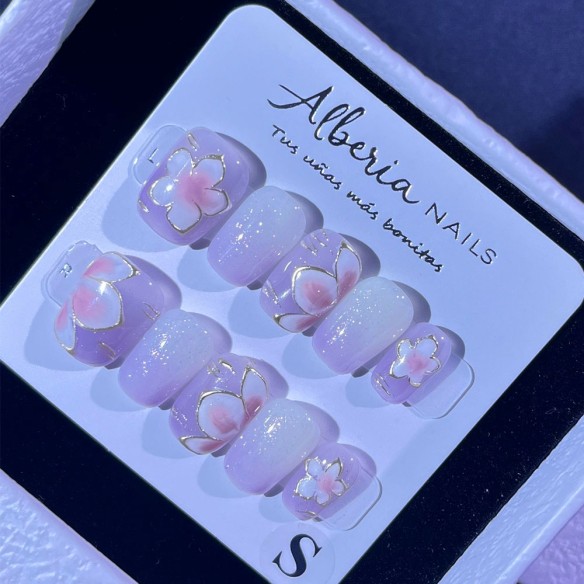 Orquídea- Uñas Press On